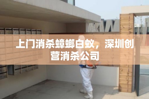 上门消杀蟑螂白蚁，深圳创营消杀公司