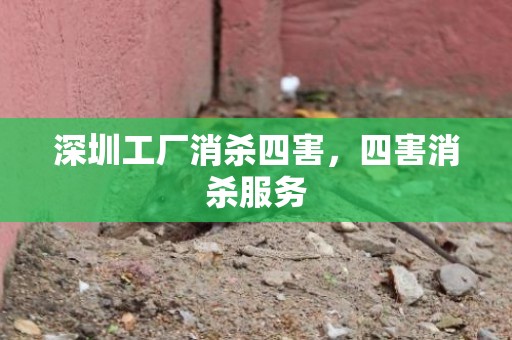 深圳工厂消杀四害，四害消杀服务