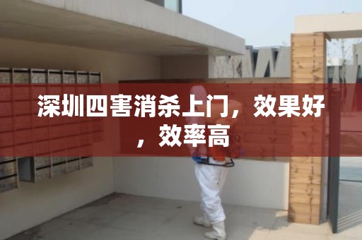 深圳四害消杀上门，效果好，效率高