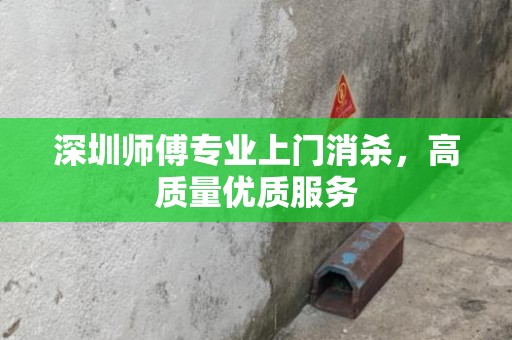 深圳师傅专业上门消杀，高质量优质服务
