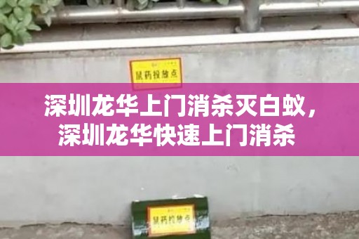 深圳龙华上门消杀灭白蚁，深圳龙华快速上门消杀 