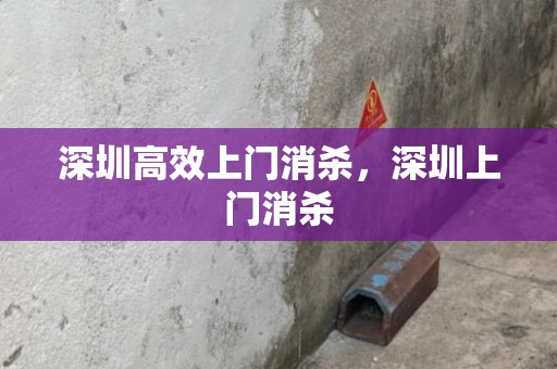 深圳高效上门消杀，深圳上门消杀
